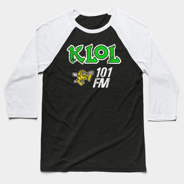 KLOL Houston  80s Radio Baseball T-Shirt by CultOfRomance